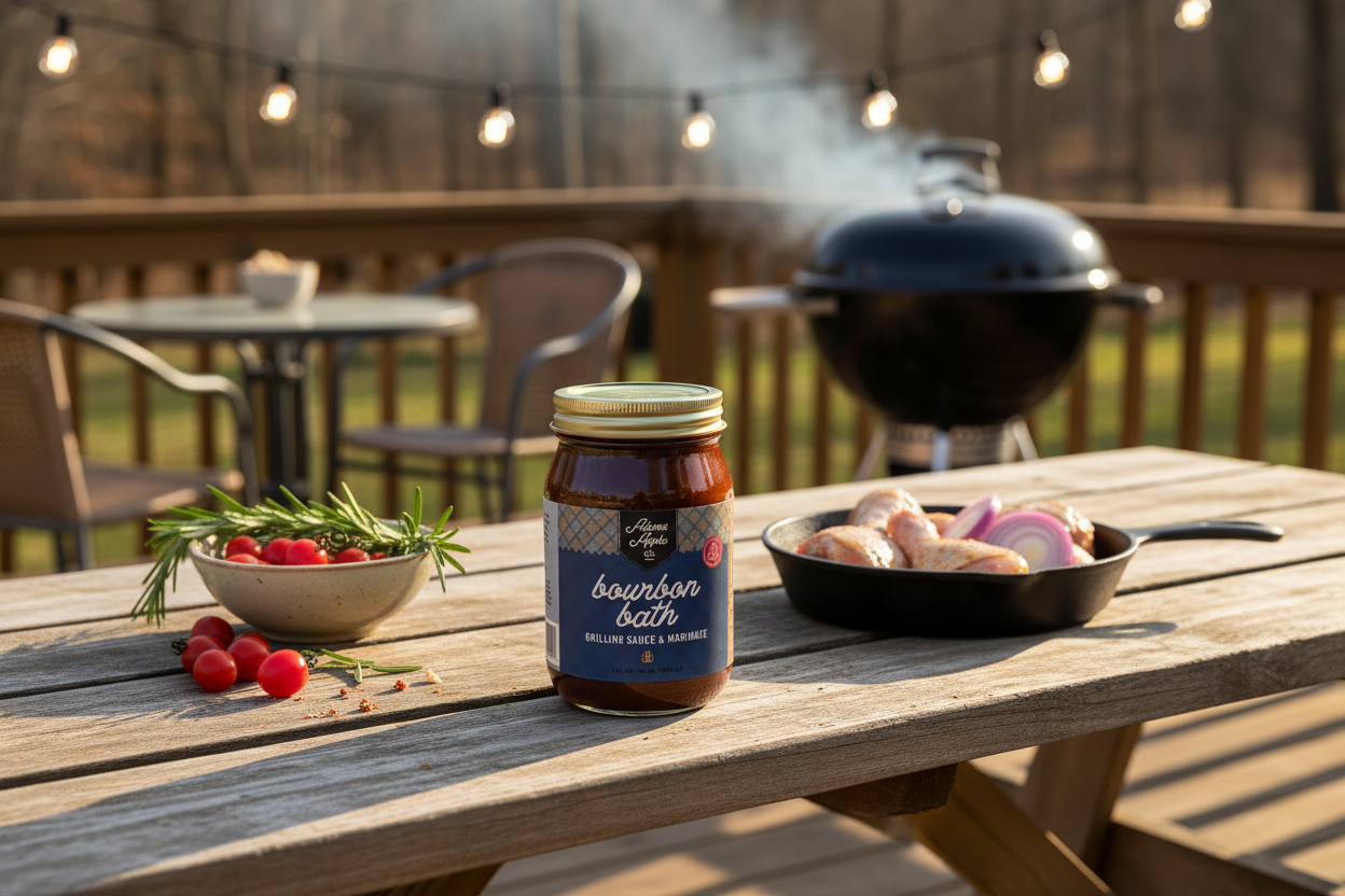Adams Apple Co. Bourbon Bath Grilling Sauce & Marinade (16 oz)