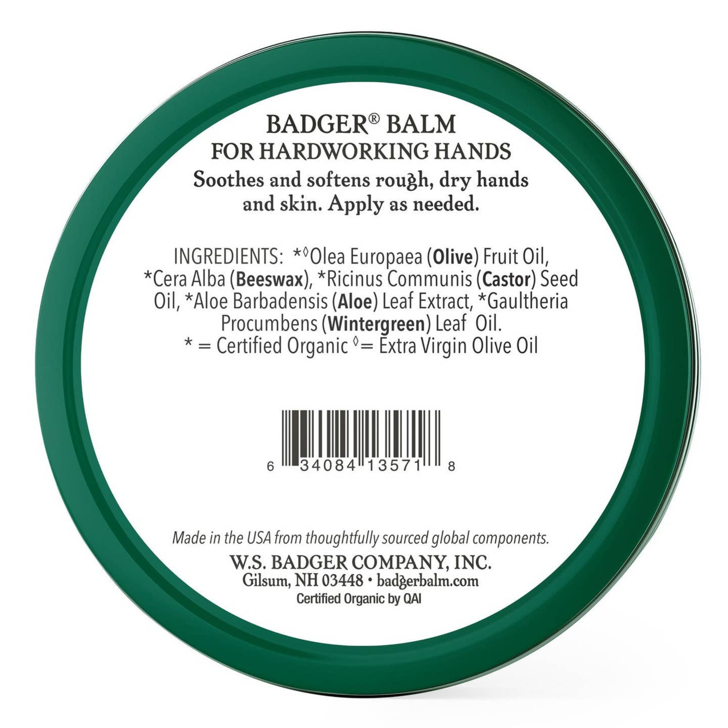 Badger Organic For Hardworking Hands Balm (0.75 oz)