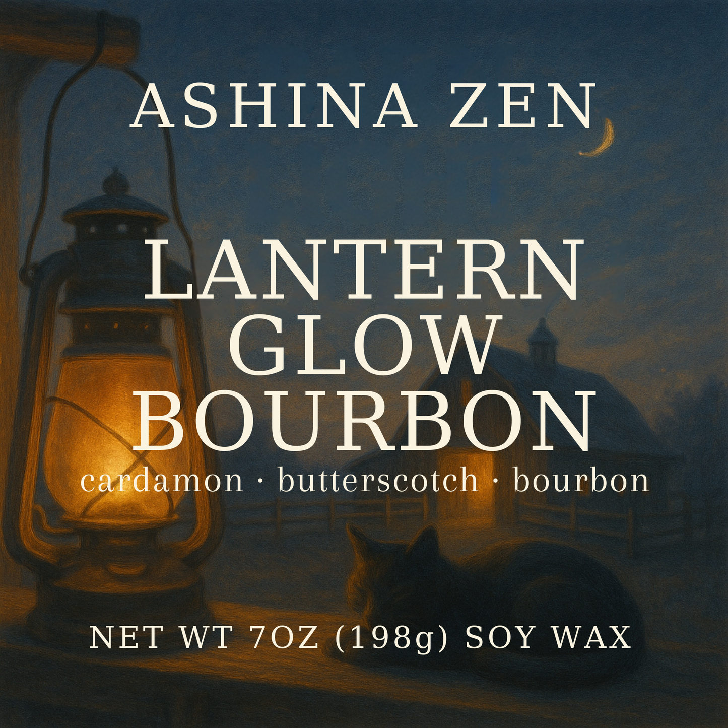 Lantern Glow Bourbon Soy Candle – 9oz