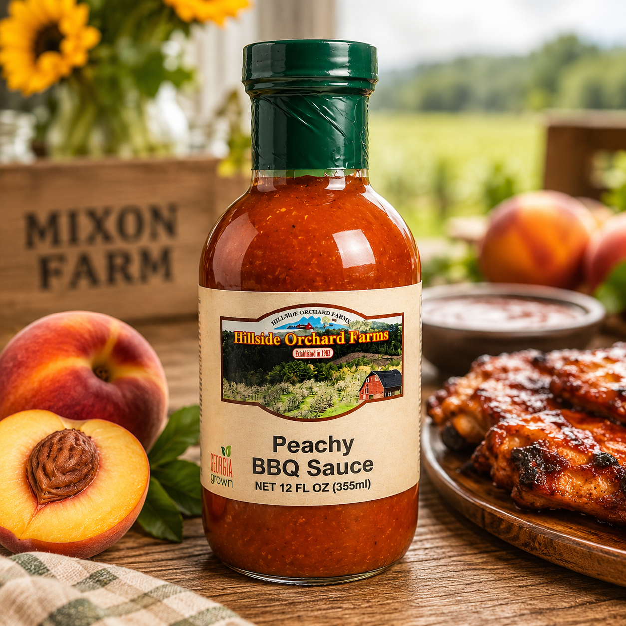 Hillside Orchard Farms Peachy Barbecue Sauce – 12 fl oz