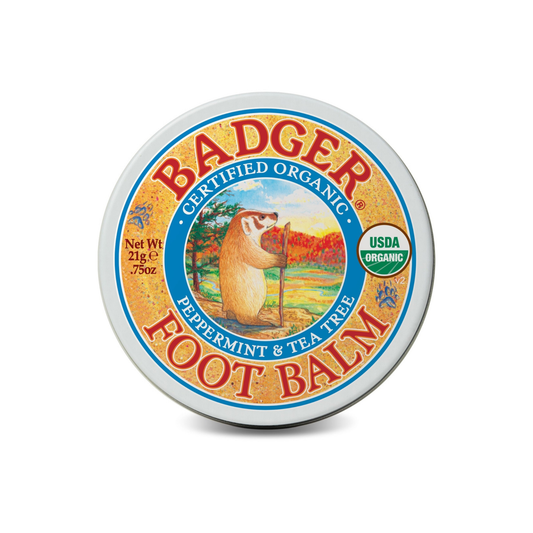 Badger Organic Foot Balm – Peppermint & Tea Tree (0.75 oz Tin)