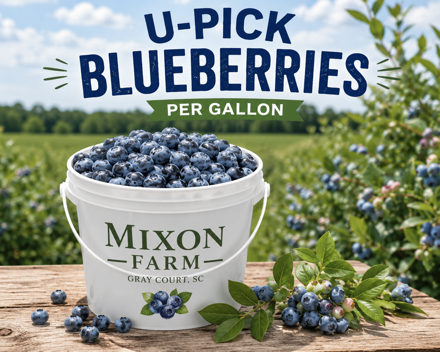 U-Pick Blueberries (Per Gallon)