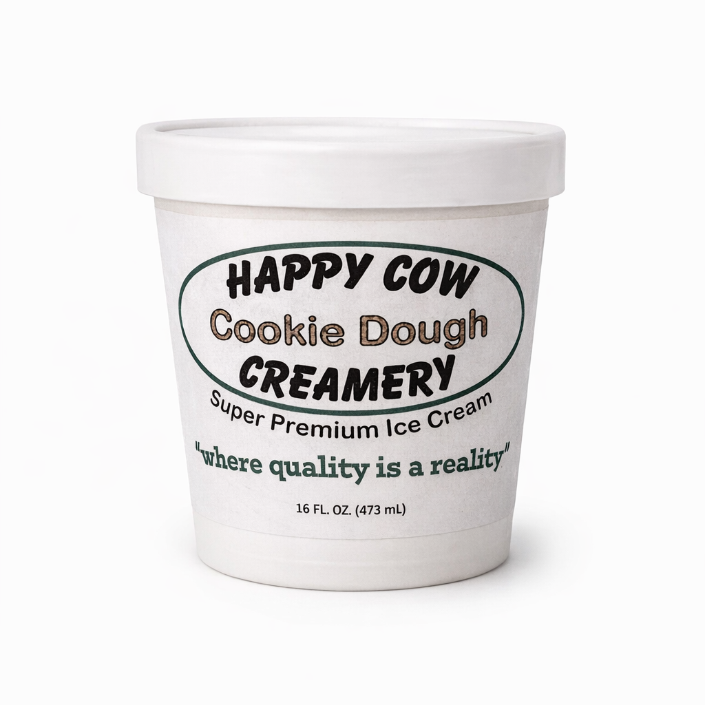 Happy Cow Creamery Cookie Dough Ice Cream (16 oz)