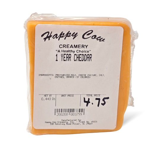 Happy Cow Creamery One Year Old Cheddar Cheese