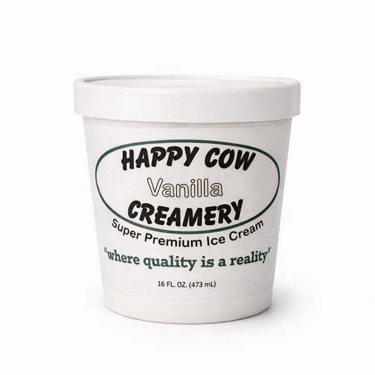 Happy Cow Creamery Vanilla Premium Ice Cream (16 fl oz)