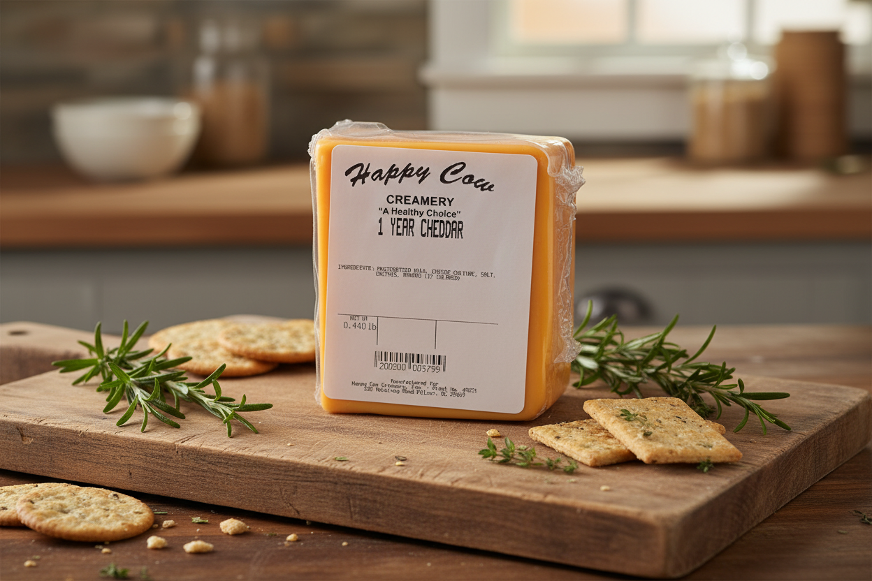 Happy Cow Creamery One Year Old Cheddar Cheese