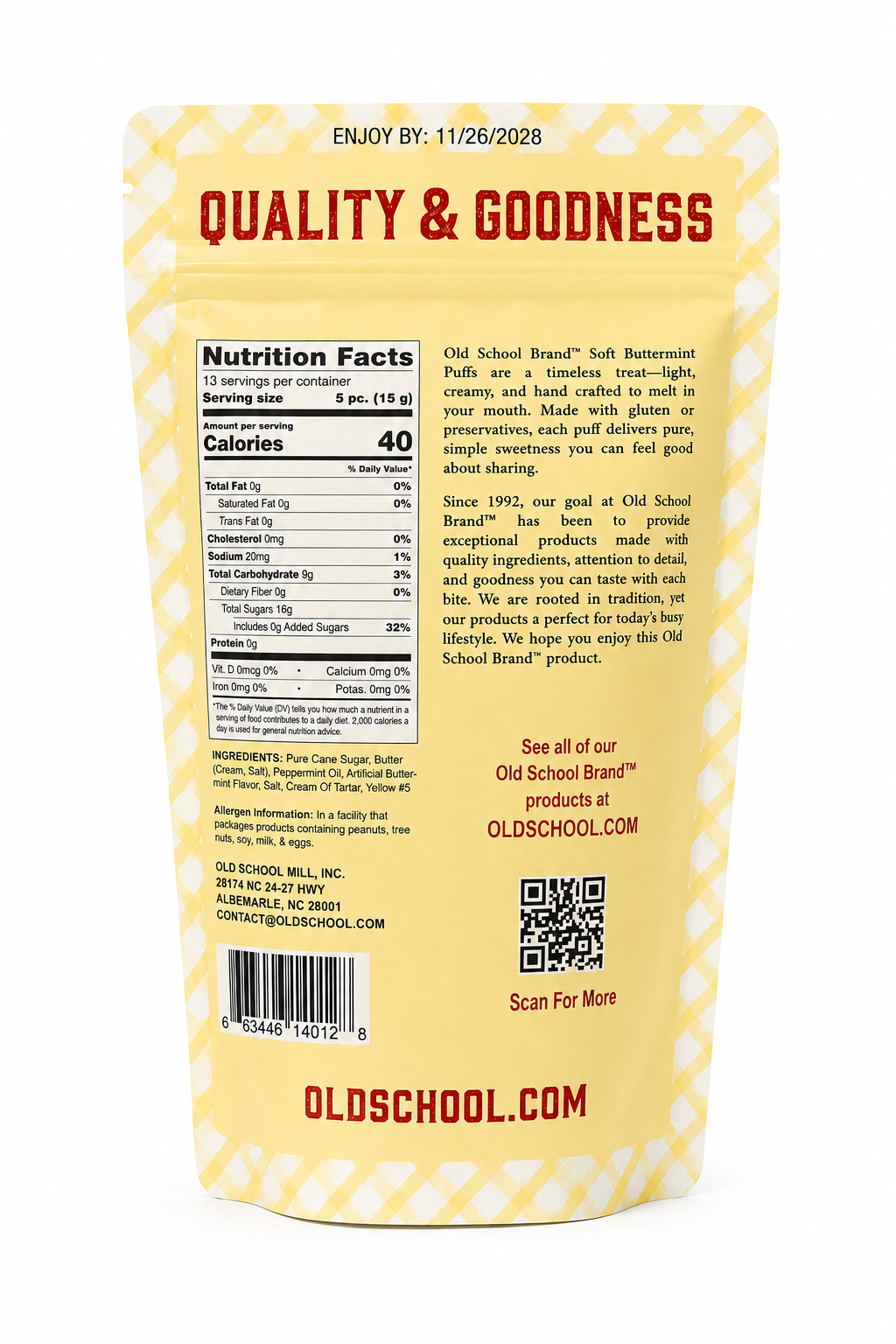 Old School Brand Handmade Buttermint Puffs – 8oz