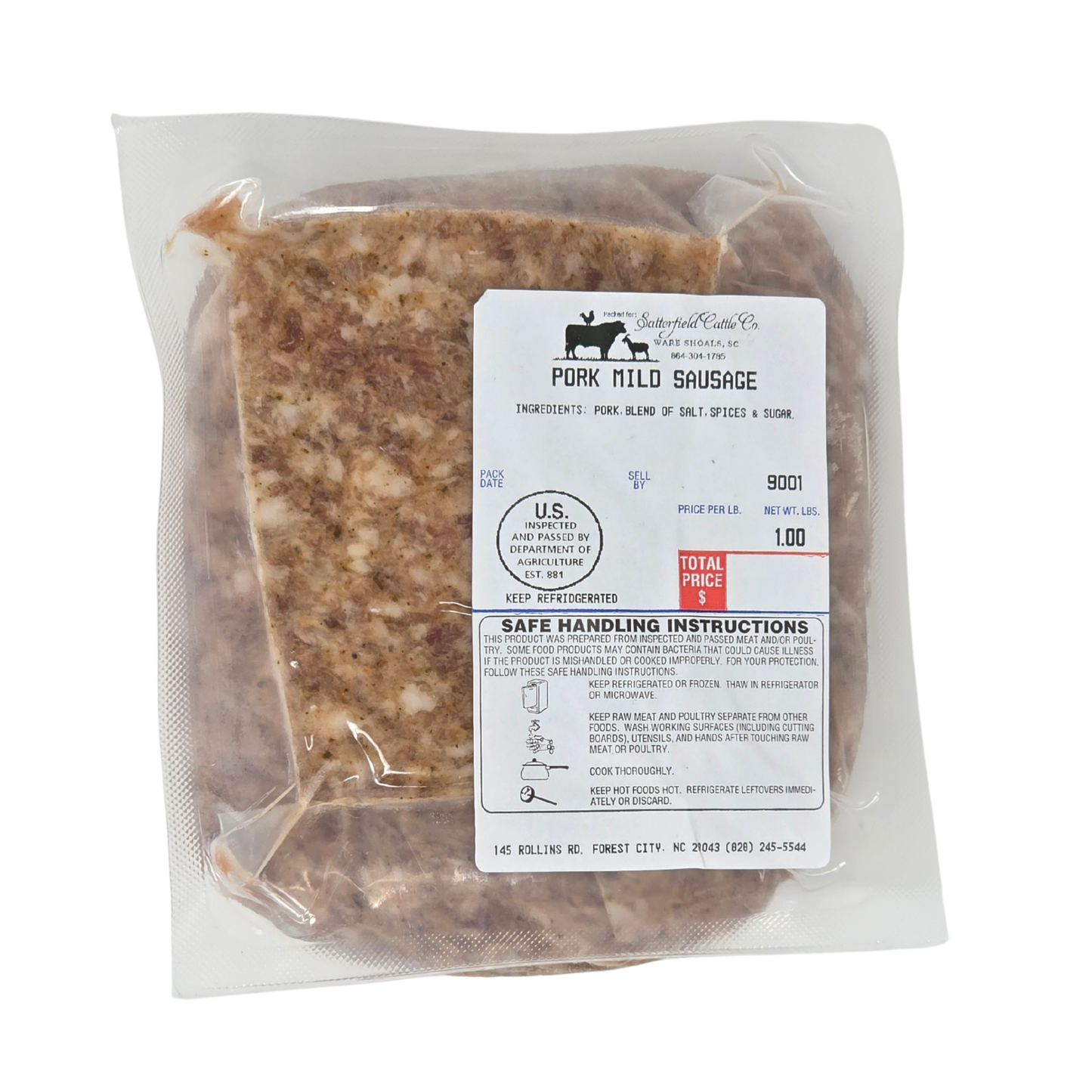 Mild Sausage – Satterfield Cattle Co. (1 lb)