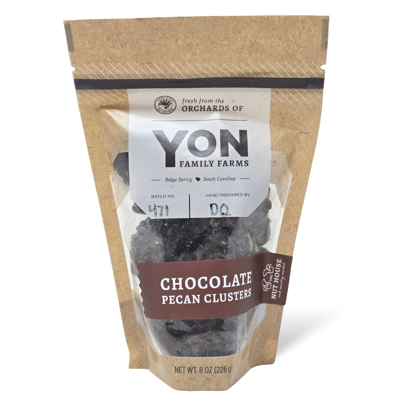 Yon Family Farms Chocolate Pecan Clusters (8 oz)