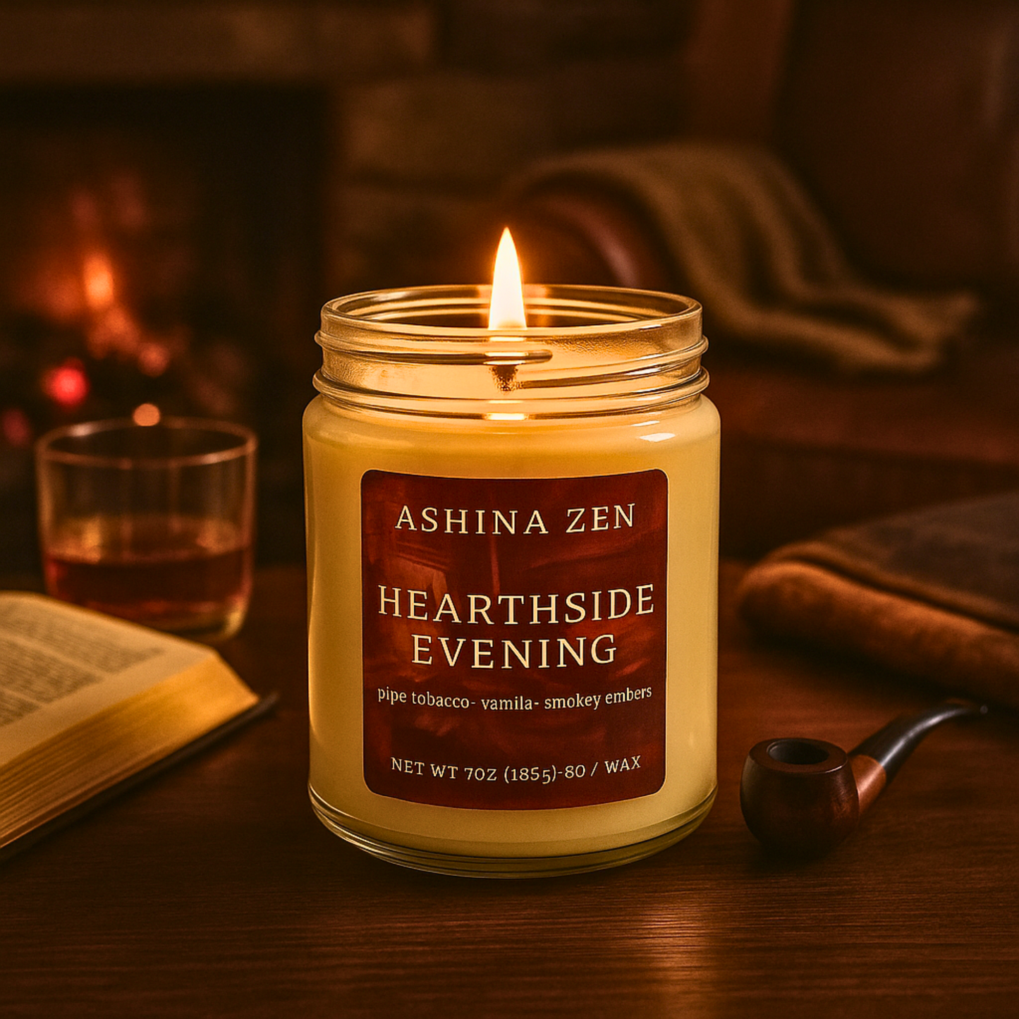 Hearthside Evening Soy Candle – 9oz