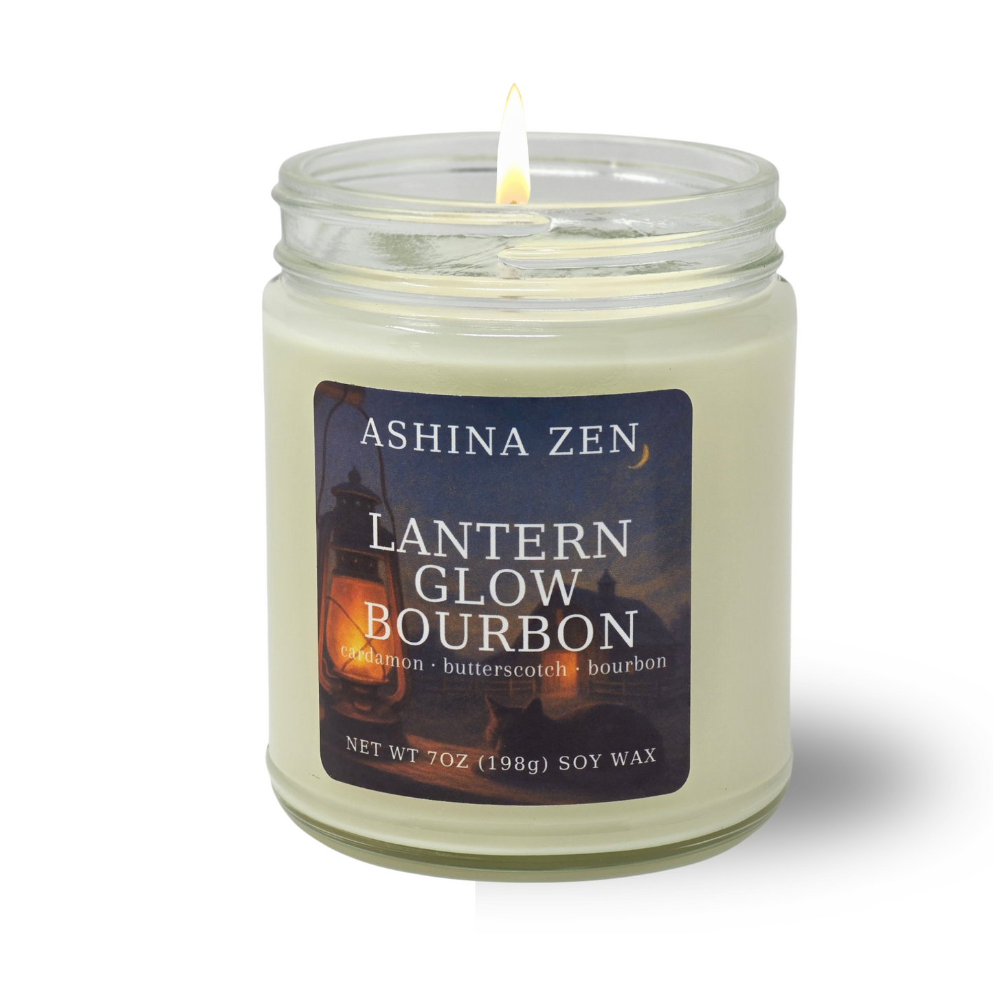 Lantern Glow Bourbon Soy Candle – 9oz