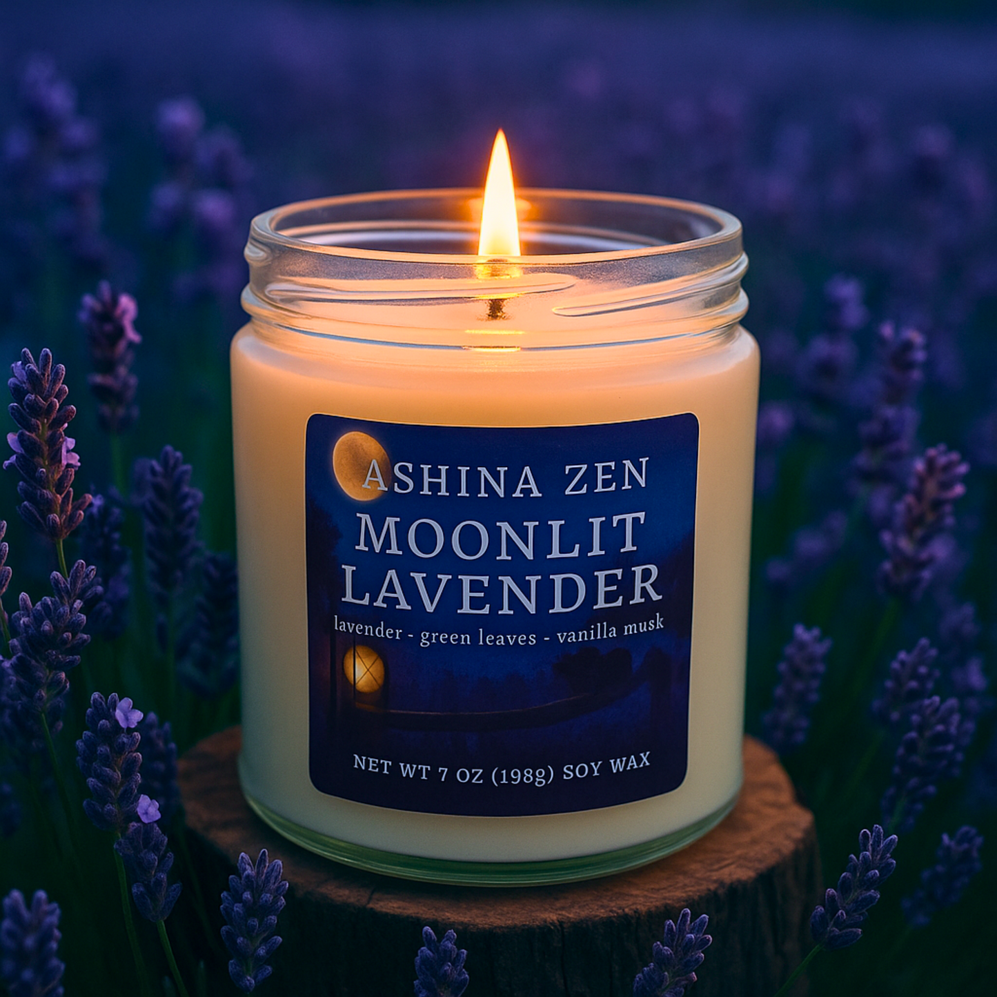 Moonlit Lavender Soy Candle – 9oz