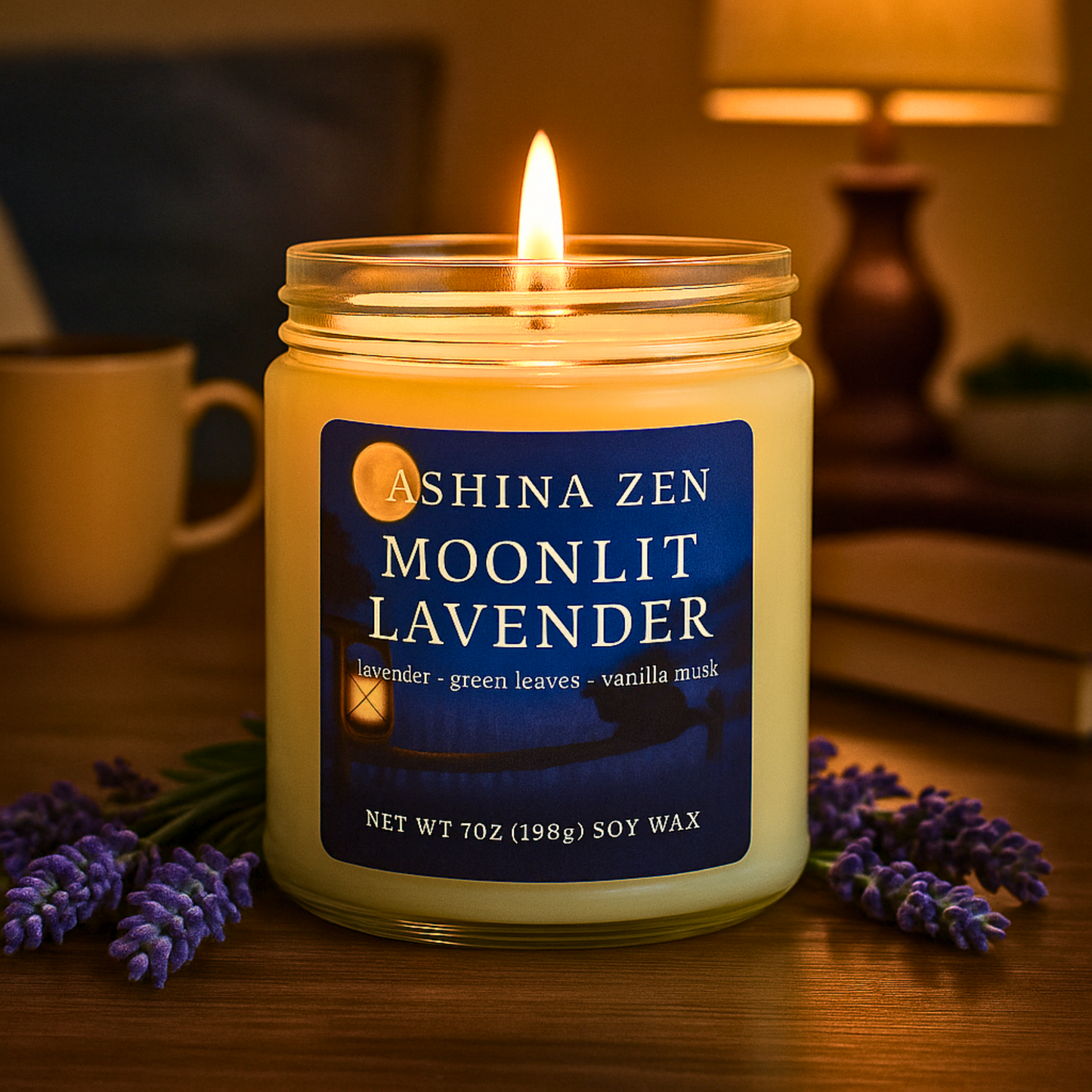 Moonlit Lavender Soy Candle – 9oz