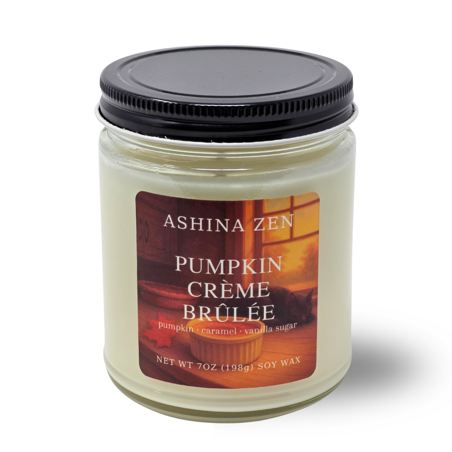 Pumpkin Crème Brûlée Soy Candle – 9oz