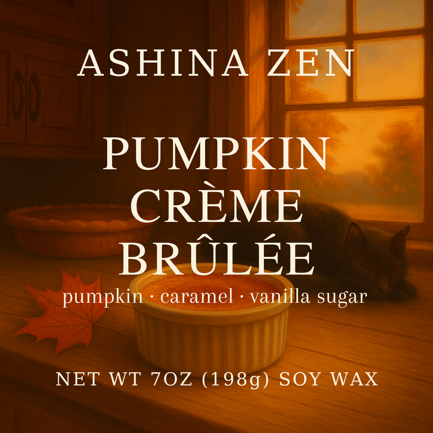 Pumpkin Crème Brûlée Soy Candle – 9oz