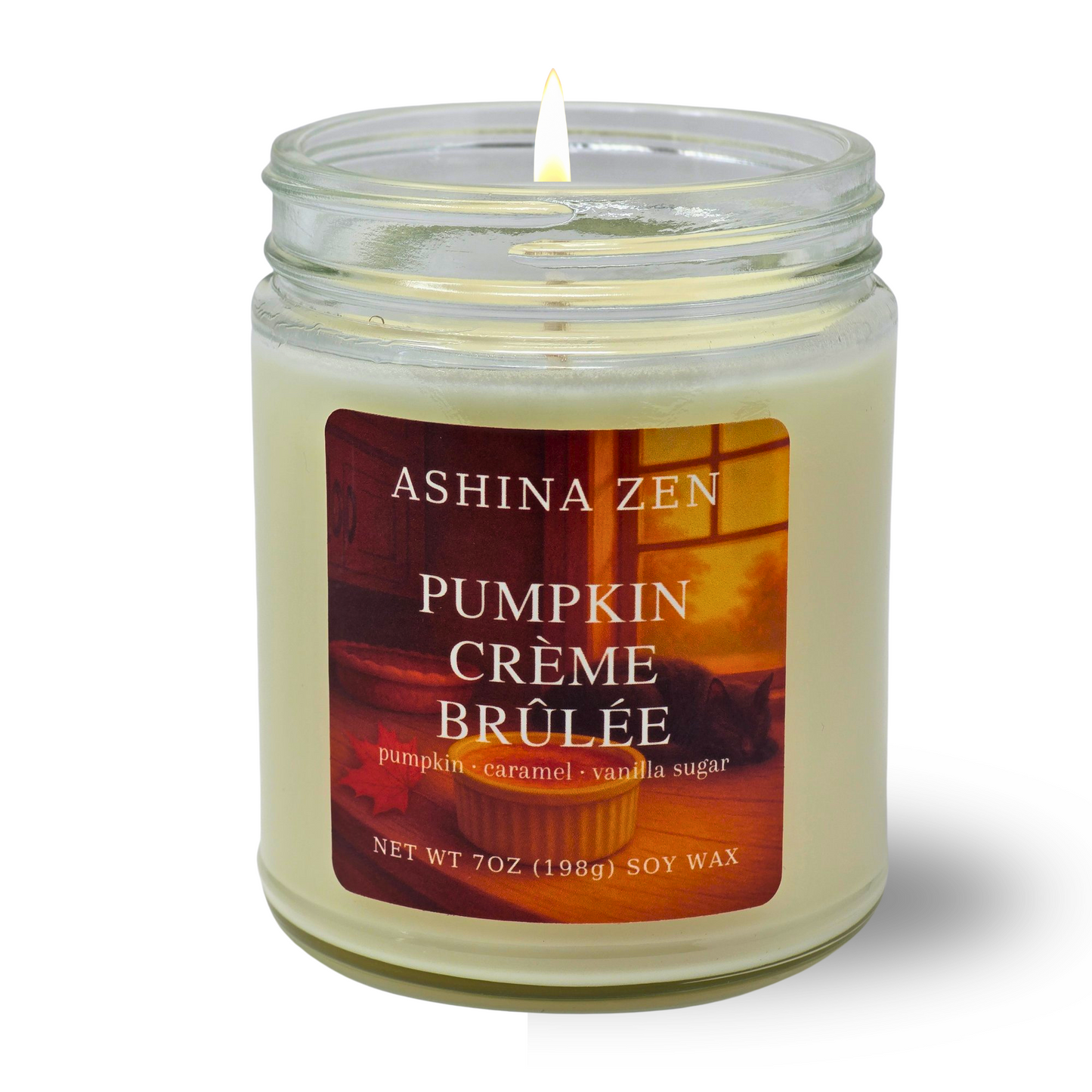 Pumpkin Crème Brûlée Soy Candle – 9oz