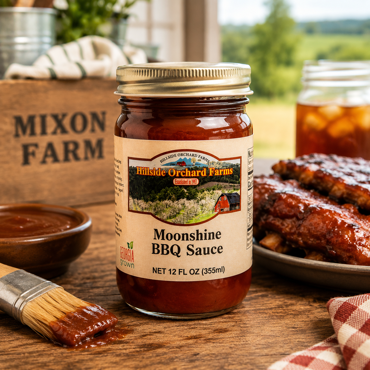 Hillside Orchard Farms Moonshine Barbecue Sauce – 12 fl oz