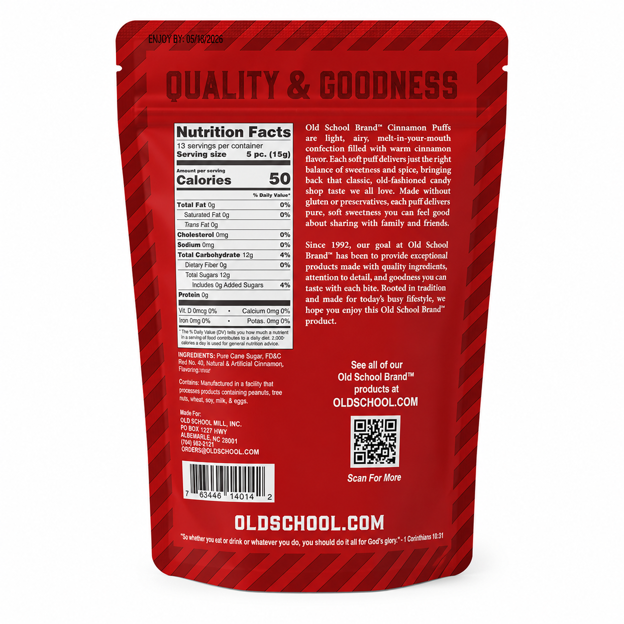 Old School Brand Handmade Cinnamon Puffs – 8 oz