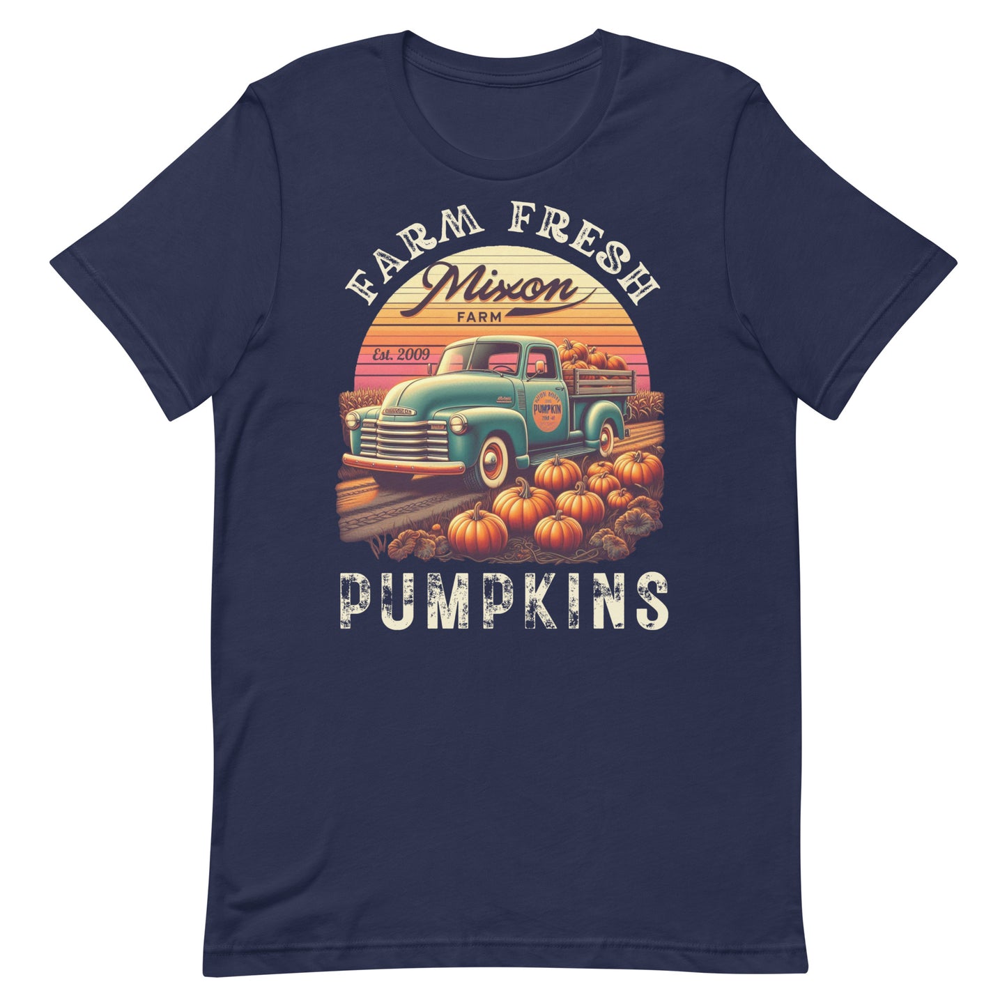 Pumpkin Season Vintage Truck Retro Style T-Shirt